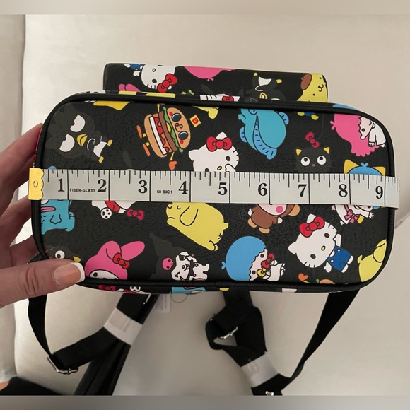 NWT Loungefly Sanrio Hello Kitty Backpack Black Multicolor - Picture 13 of 13